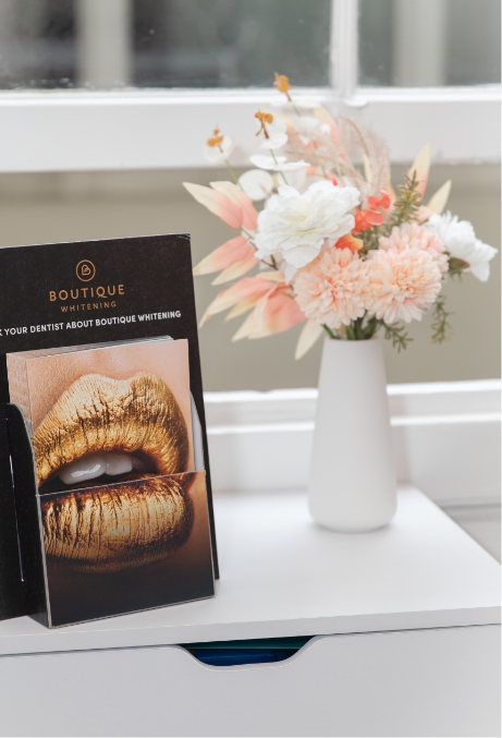 Flowers and brochure